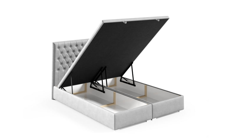 Boxspringbett Modell Camille II Board – mit Bettkasten