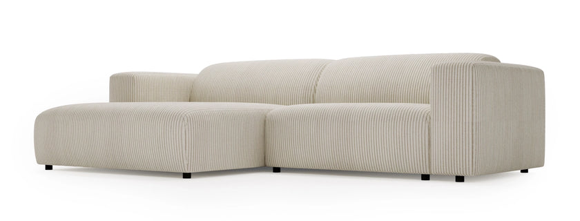 PASSI - modernes linksseitiges Ecksofa im Corddesign