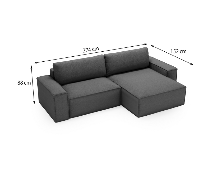 YUMAY - Modernes Ecksofa mit Schlaffunktion