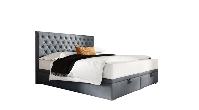 Boxspringbett Modell Camille II Board – mit Bettkasten