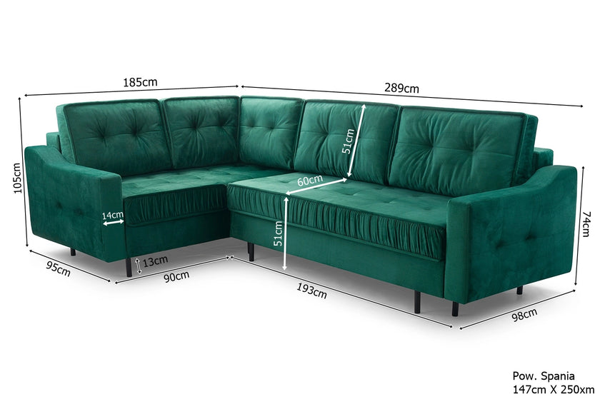 ATIKA – Classic Stilsofa mit Schlaffunktion