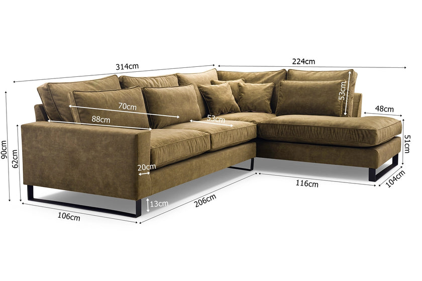 BLANKO - Industrie Style Ecksofa